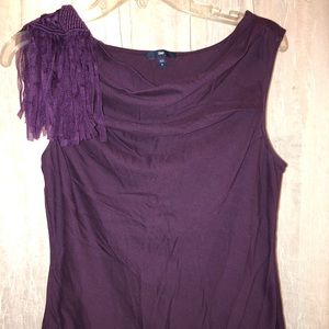 Purple Gap Dress Blouse Shirt Top